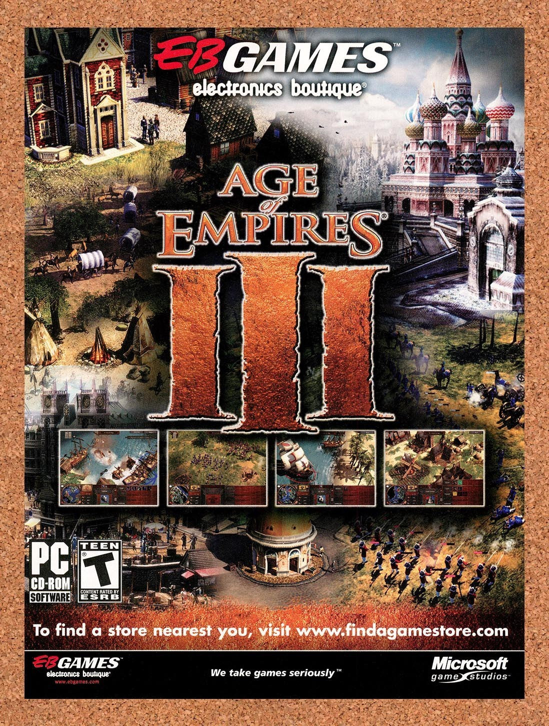 2006 Age Of Empires III EB Games Original Advertisement / Retro Promo v3