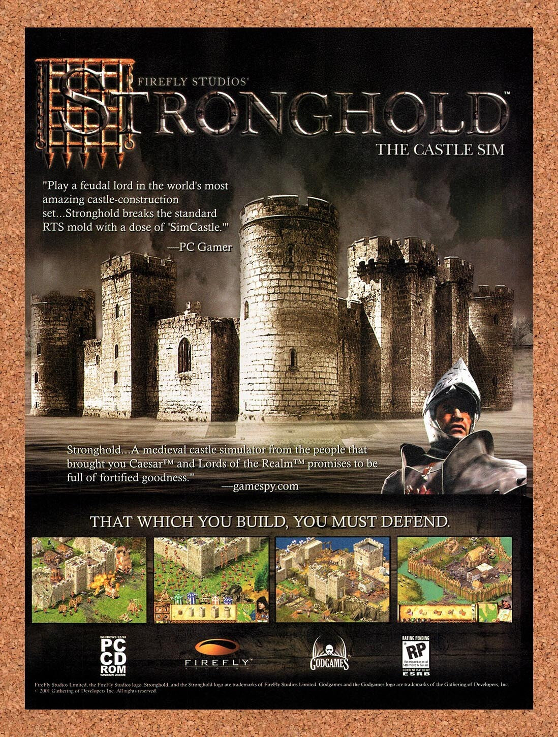 2001 Stronghold PC Original Advertisement / Retro Wall Art v2