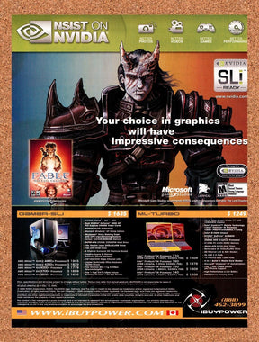 2006 Fable The Lost Chapter Nvidia iBuyPower Original Advertisement / Promo v1