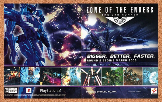 Zone Of The Enders 2nd Runner PS2 Original 2003 Ad Authentic Video Game Promo