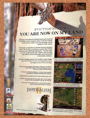 1999 Imperialism II The Age Of Exploration PC Original Advertisement / Promo v1