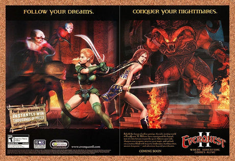 2004 EverQuest II PC Original Advertisement / Retro Promo v4