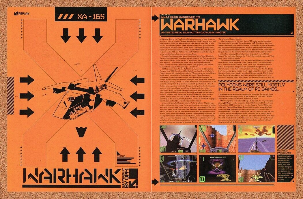 Warhawk PS3 Original 2005 Print Ad Authentic Sony Shooter Video Game Promo