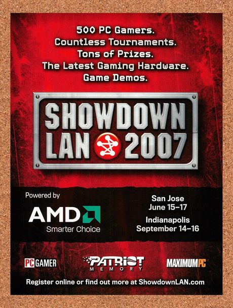 2007 Showdown Lan AMD Lan Tournament Original Advertisement / Retro Promo v1