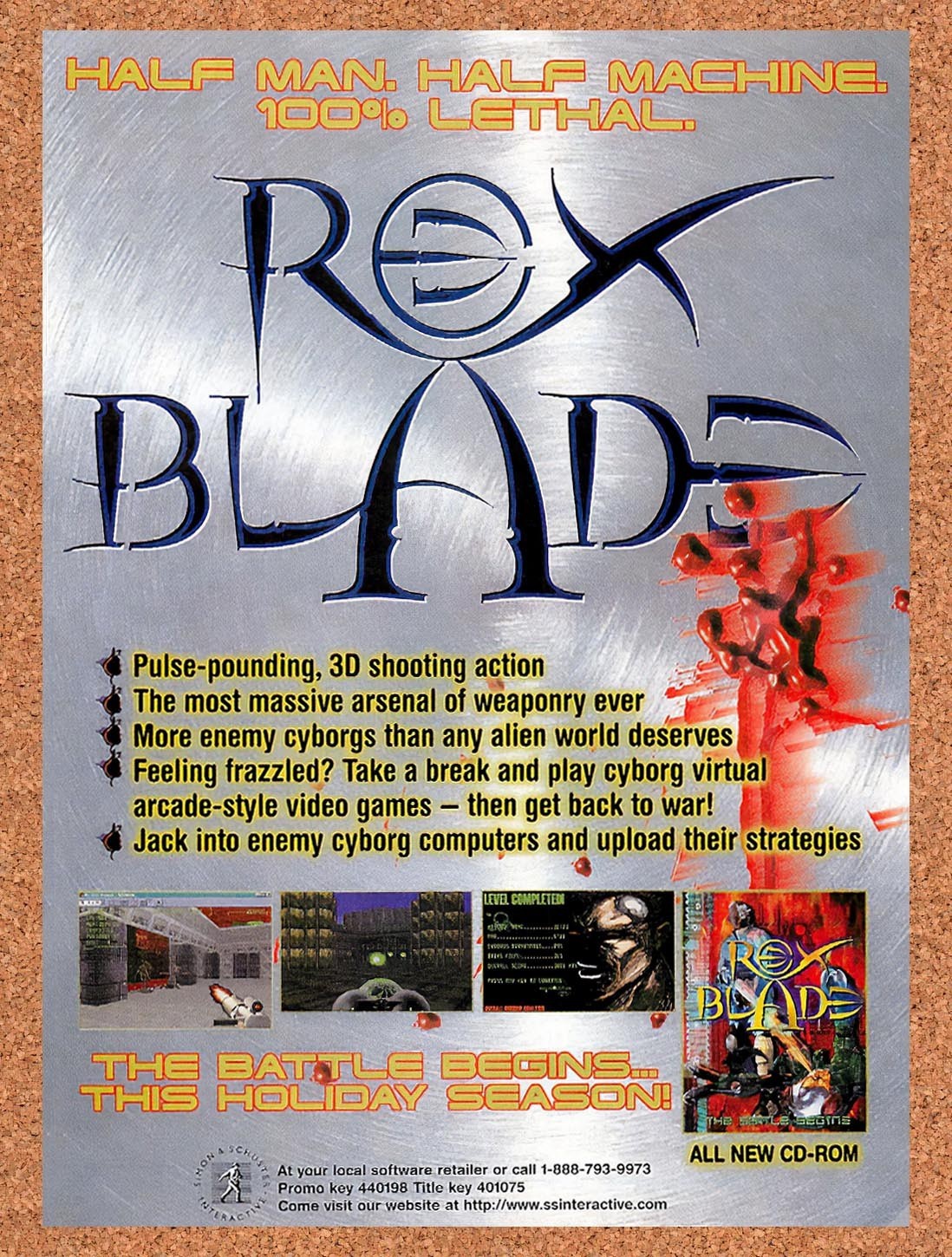 1996 Rex Blade PC Original Advertisement / Retro Promo v1