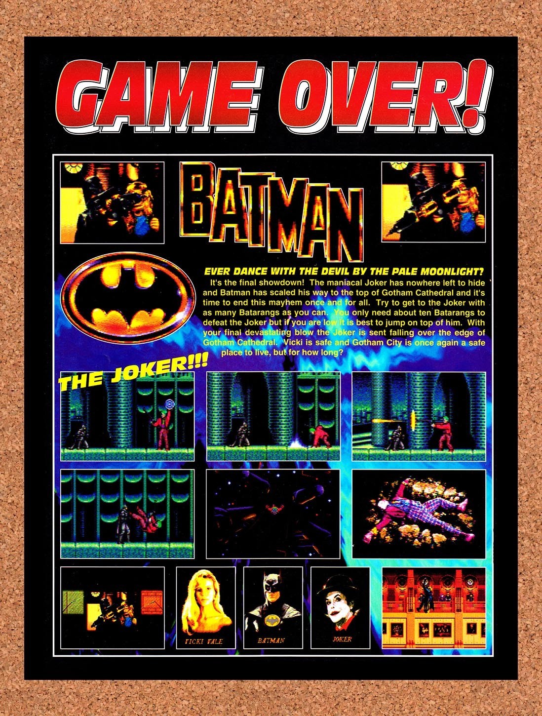 1991 Batman Genesis Original Advertisement / Retro Promo vr2
