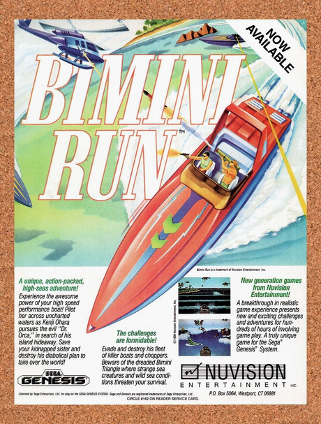 1991 Bimini Run Genesis Original Advertisement / Retro Wall Art v1