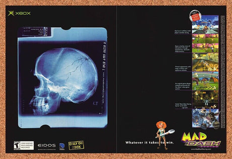 Mad Dash Racing Xbox Original 2001 Print Ad Authentic Eidos Video Game Art Promo