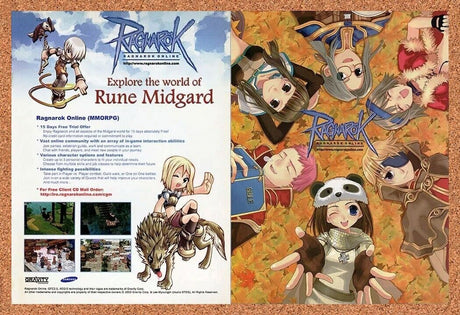 Ragnarok Online PC Original 2006 Ad Authentic MMORPG Video Game Promo Art v2
