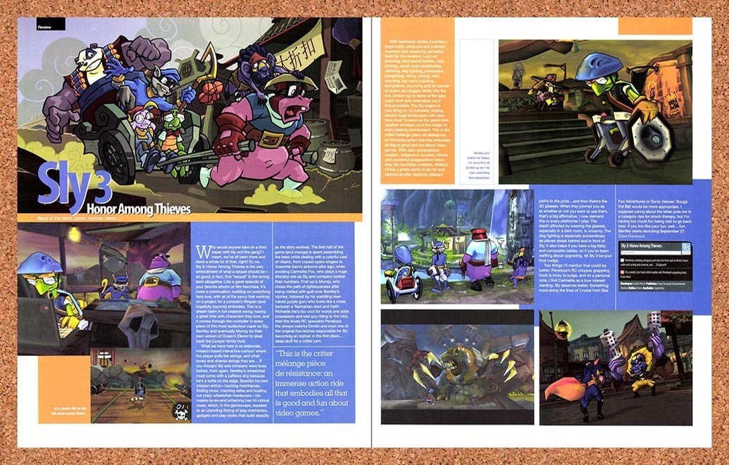 2005 Sly 3 Honor Among Thieves PS2 Original Advertisement / Retro Promo v3