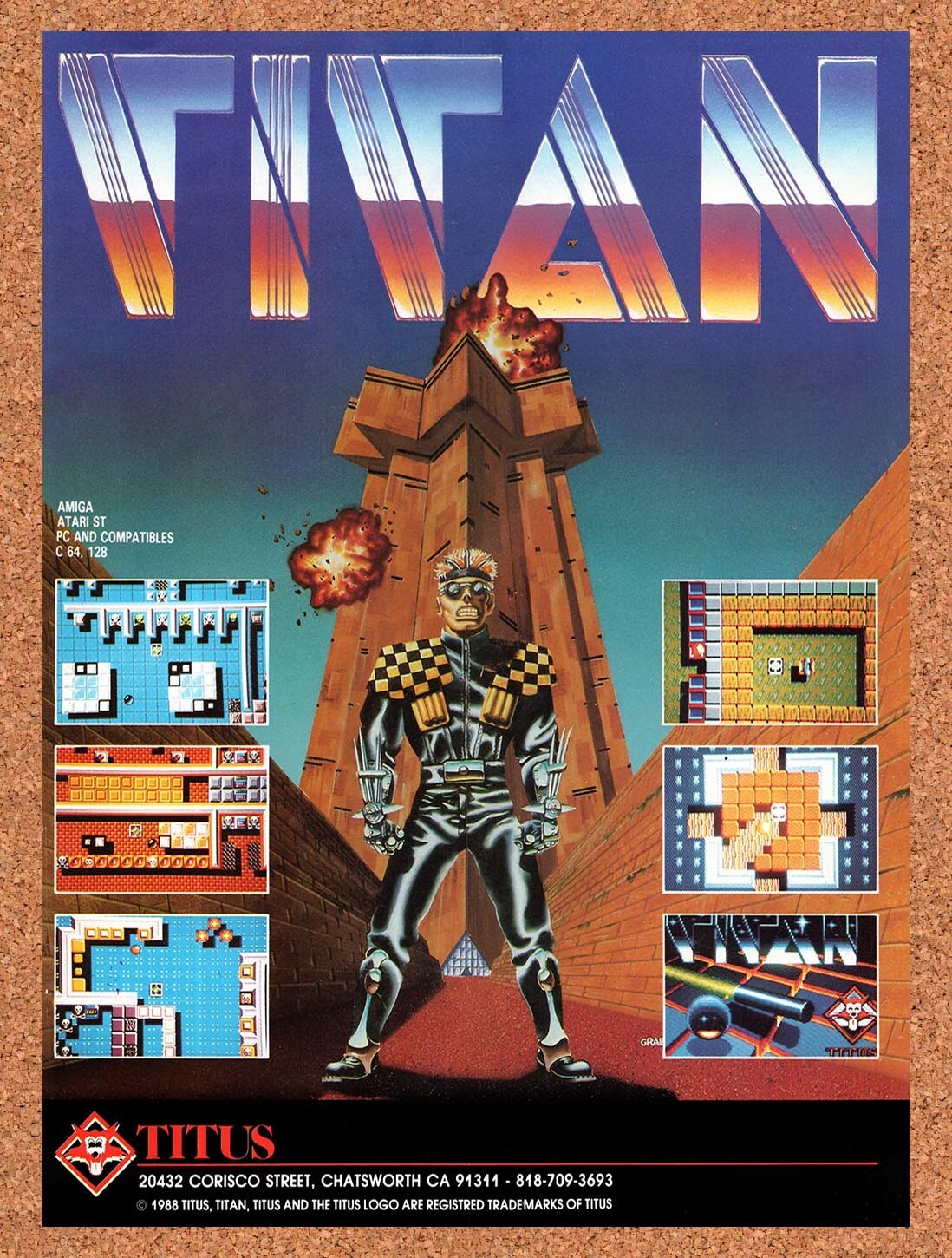 1989 Titan Amiga Original Advertisement / Retro Wall Art v1