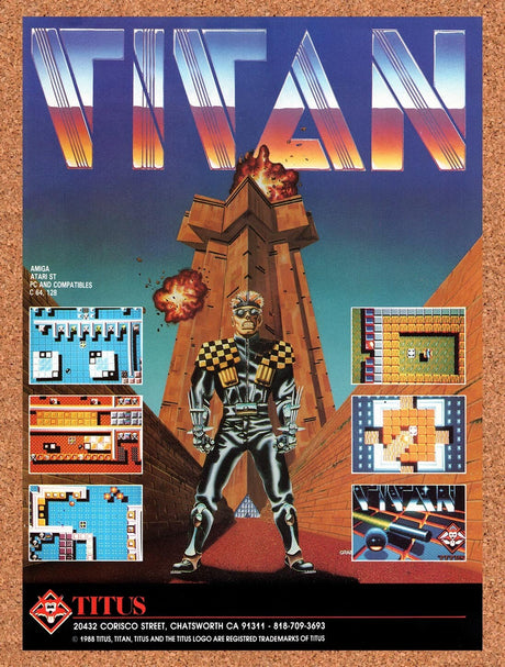 1989 Titan Amiga Original Advertisement / Retro Wall Art v1