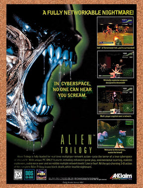 1996 Alien Trilogy MS-DOS Original Advertisement / Retro Promo v3