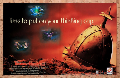 1999 Vandal Hearts II PS1 Original Advertisement / Retro Wall Art v1