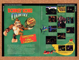 1995 Donkey Kong Country Blockbuster Video Game Championships II Original Ad v5