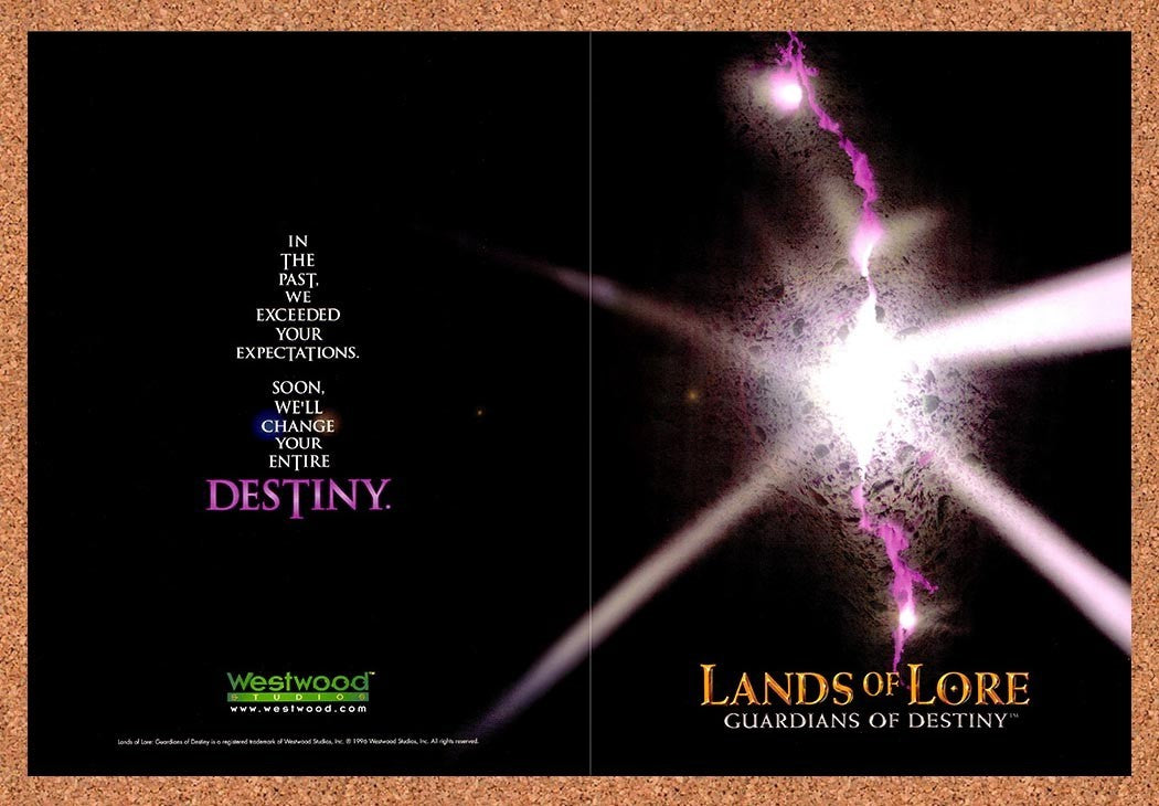 1997 Lands Of Lore Guardians Of Destiny PC Original Advertisement / Promo v1