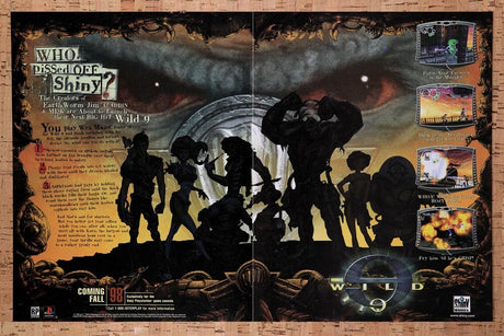 1998 Wild 9 PS1 Original Advertisement / Retro Wall Art v2