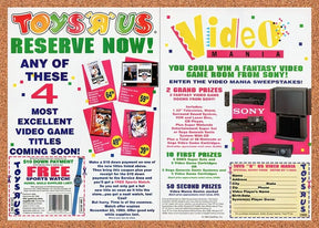 1993 Toys R Us Sweepstakes Original Advertisement / Retro Wall Art v5
