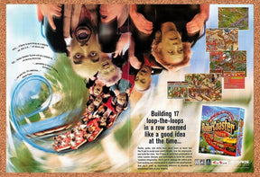 1999 Rollercoaster Tycoon PC Original Advertisement / Retro Promo v1