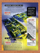 1998 Voodoo 2 3D Blaster & Diamond Monster Review Original Ad / Promo vr2