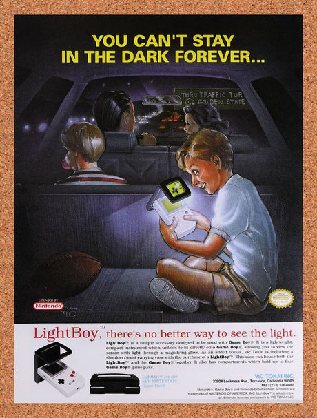 1990 Game Boy Light Boy Original Advertisement / Retro Wall Art v9