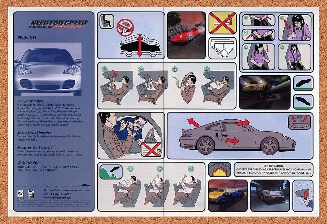 Need For Speed Porsche Unleashed PC Original 2002 Ad Authentic Video Game Promo