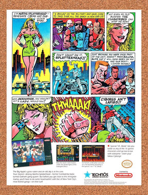 1993 The Combatribes SNES Original Advertisement / Retro Promo v1