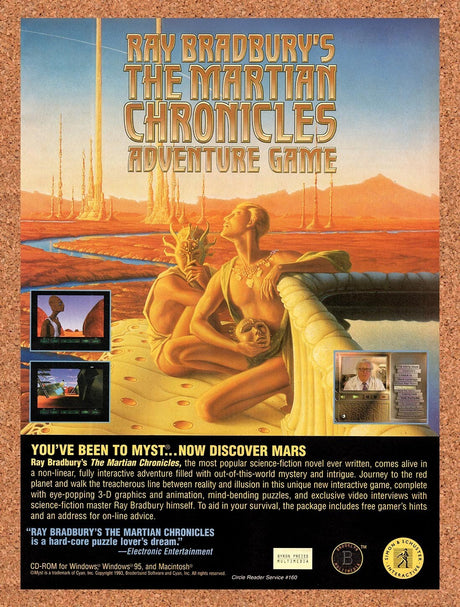 1995 Ray Bradburys The Martian Chronicles Adventure Game PC Original Ad v1