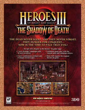 Heroes Might And Magic III Shadows Original 2001 Ad Authentic Video Game Promo