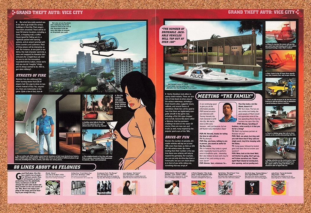2002 Grand Theft Auto Vice City PS2 Preview Original Advertisement / Promo vr2