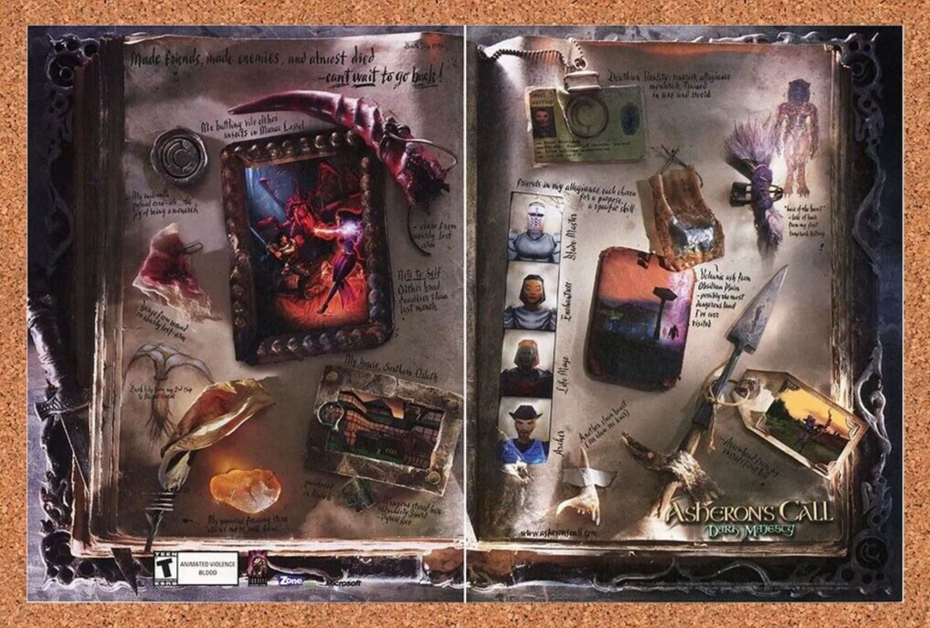 Asheron's Call Dark Majesty PC Original 2003 Ad Authentic Video Game Promo