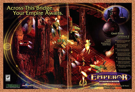 Emperor Battle For Dune PC Original 2003 Ad Authentic Westwood Video Game Promo