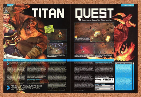 Titan Quest PC Original 2006 Print Ad Authentic Video Game Wall Art Review Promo