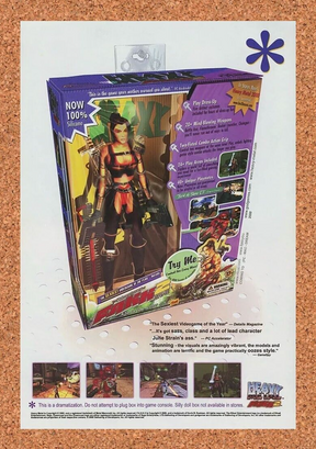 Heavy Metal Fakk 2 PC Original 2002 Ad Authentic Cyberpunk Video Game Promo