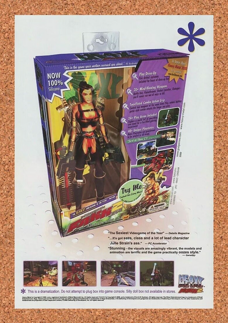 Heavy Metal Fakk 2 PC Original 2002 Ad Authentic Cyberpunk Video Game Promo