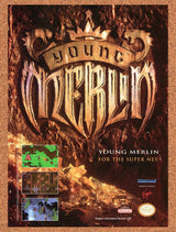1994 Young Merlin SNES Original Advertisement / Retro Wall Art v2
