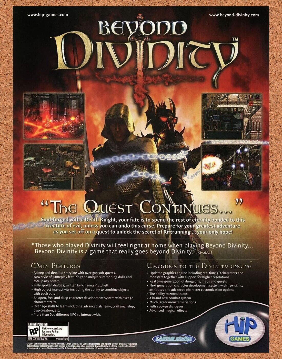 Beyond Divinity PC Original 2006 Ad Authentic Fantasy RPG Video Game Promo