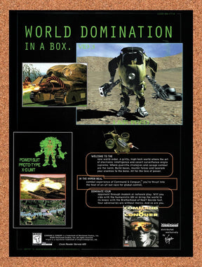 1995 Command & Conquer PC Original Advertisement / Retro Wall Art v4