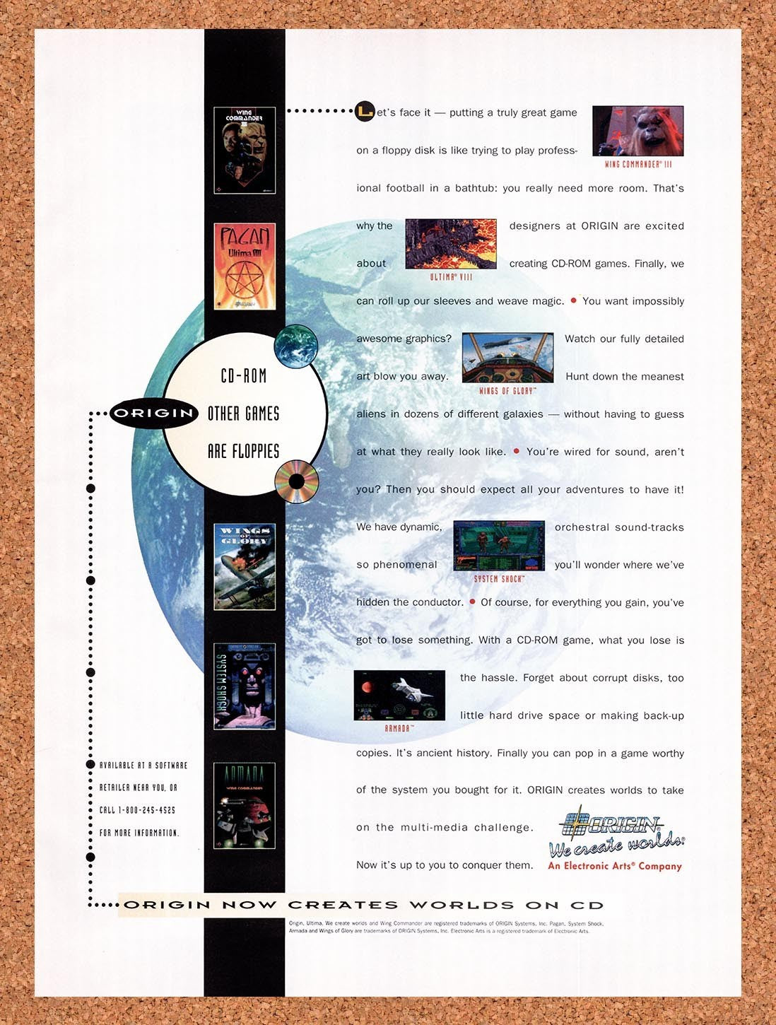 1995 Origin PC Games Original Advertisement / Retro Promo v1
