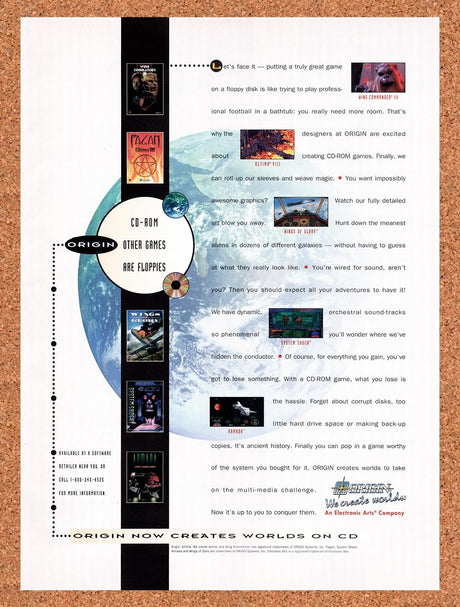1995 Origin PC Games Original Advertisement / Retro Promo v1