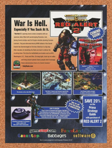 Red Alert 2 PC Original 2002 Ad Authentic FuncoLand GameStop Video Game Promo