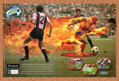 Sega Soccer GameCube Original 2004 Vintage Ad - Video Game Promo Wall Art
