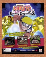 2007 Naruto Uzumaki Chronicles 2 PS2 Original Advertisement / Retro Promo v1