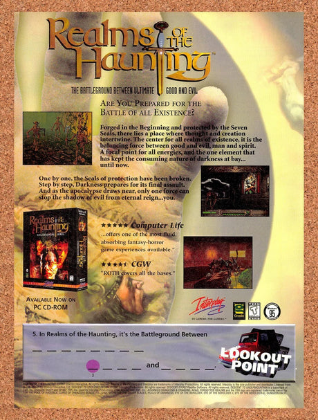 1997 Realms Of The Haunting Jeep Wrangler Contest Original Ad / Promo v3