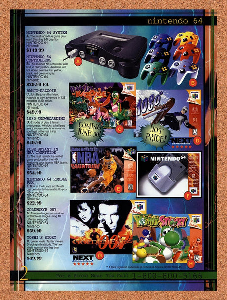 1998 EB Games Nintendo N64 Original Advertisement / Retro Promo v2