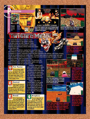 1997 Twisted Metal 2 PS1 Original Advertisement / Retro Promo vr1