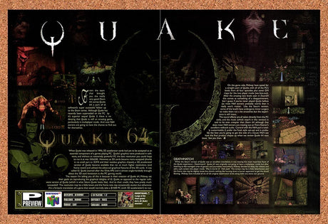 1998 Quake 64 N64 Original Advertisement / Retro Promo vr1