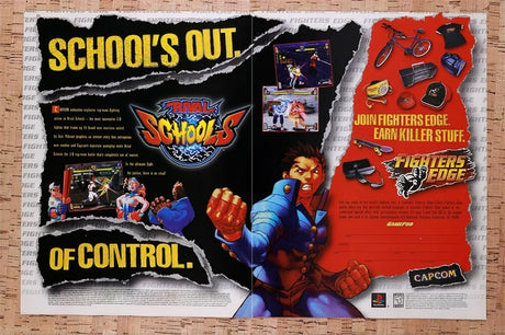 1998 Rival Schools PS1 Original Advertisement / Retro Wall Art v1
