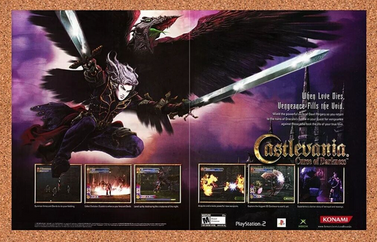 Castlevania Curse of Darkness PS2 Original 2005 Ad Konami Video Game Promo