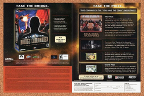 Star Trek Bridge Commander PC Original 2004 Ad Authentic Video Game Promo